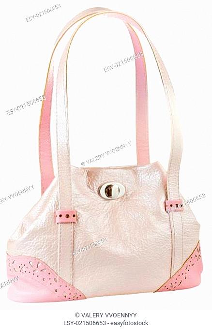 pink leather lady's bag