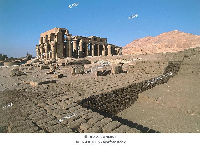 Egypt - Ancient Thebes (UNESCO World Heritage List, 1979). Valley of the Kings. Funerary temple of Ramses II 'Ramesseum'