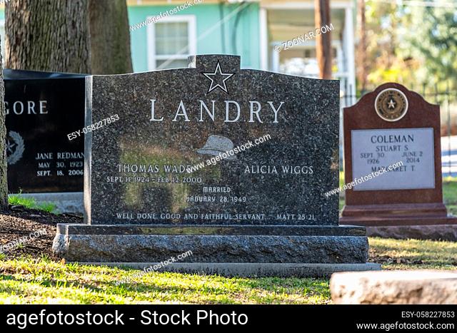 The Cenotaph of Thomas Wade Landry at Texas State Cemetery in Austin, Texas