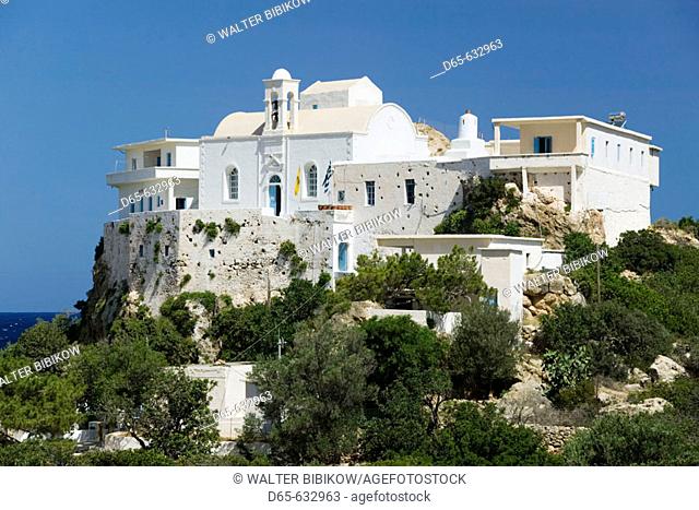 SW coast monastery (rebuilt 1855). Moni Chrysoskalitissa. Hania Province. Crete, Greece