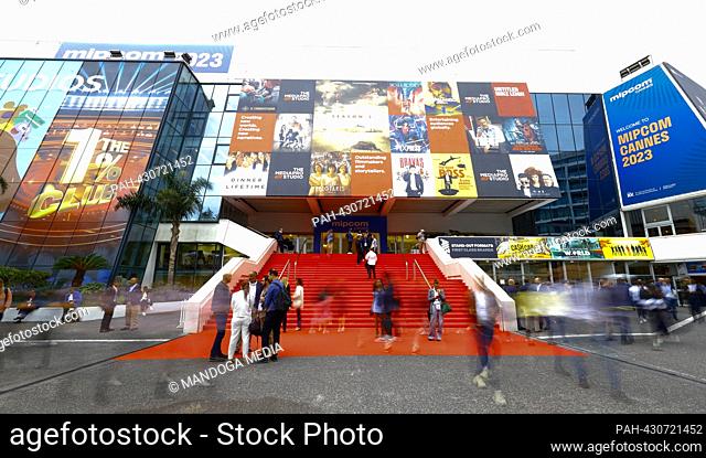 Cannes, France - October 18, 2023: MIPCOM / The World Greatest Gathering of TV & Entertainment Executives at the Palais des Festivals