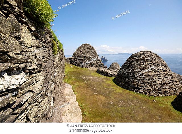 1000 years old remains from monastery so called 'beehives' at Skellig Michael, Ireland