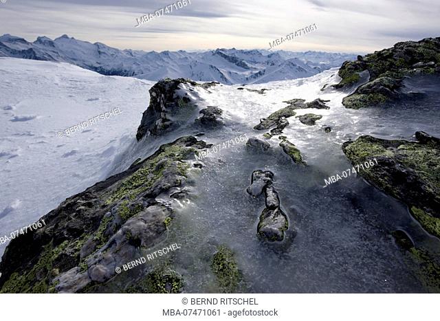Winter at the Rastkogel, Tuxer Alps, Zillertal, Tyrol, Austria