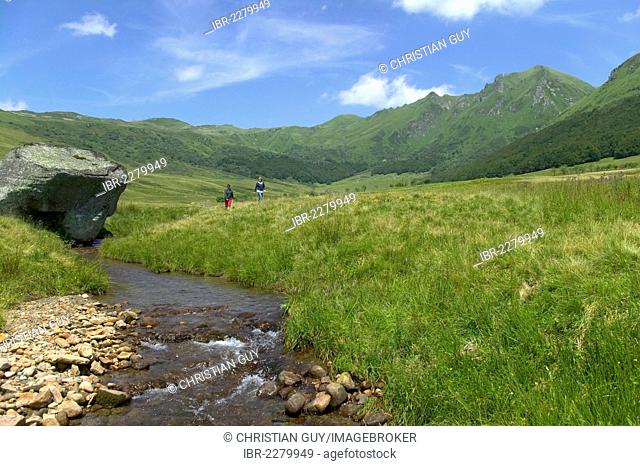 Fontaine Salee valley, Monts Dore, Parc Naturel Regional des Volcans d'Auvergne, Auvergne Volcanoes Natural Regional Park, Puy de Dome, France, Europe