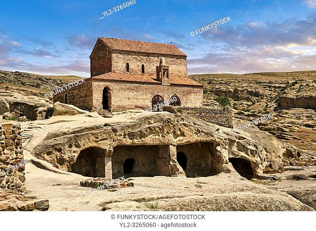 Picture & image of the medieval Christian Basilica, Uplistsikhe (Lords Fortress) troglodyte cave city, near Gori, Shida Kartli, Georgia