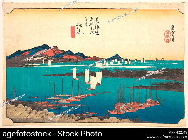 Distant View of Miho Beach from Ejiri. Artist: Utagawa Hiroshige (Japanese, Tokyo (Edo) 1797-1858 Tokyo (Edo)); Period: Edo period (1615-1868); Date: ca