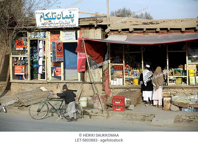 A shop by a street in Kabul, Afghanistan