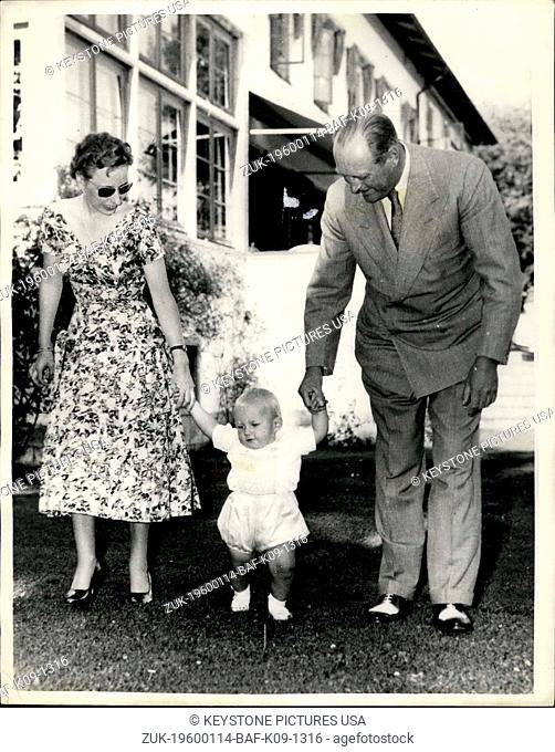 1973 - Great-Grandson Of Norway's King Haakon Celebrates His First Birthday.: Little Haakon Lorentzen - the first child of H.R.H