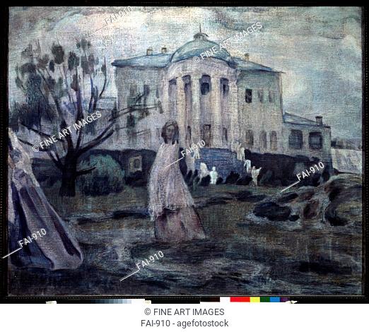 Ghosts. Borisov-Musatov, Viktor Elpidiforovich (1870-1905). Tempera on canvas. Symbolism. 1903. State Tretyakov Gallery, Moscow. 177x145. Painting