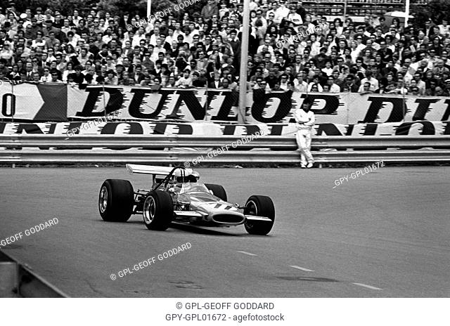 Denny Hulme in a McLaren M14A at the Monaco GP, 10 May 1970