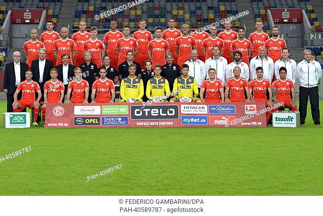 The teamplayers of Bundesliga soccer club Fortuna Duesseldorf pose for a team picture in Duesseldorf,  Germany, 27 June 2013