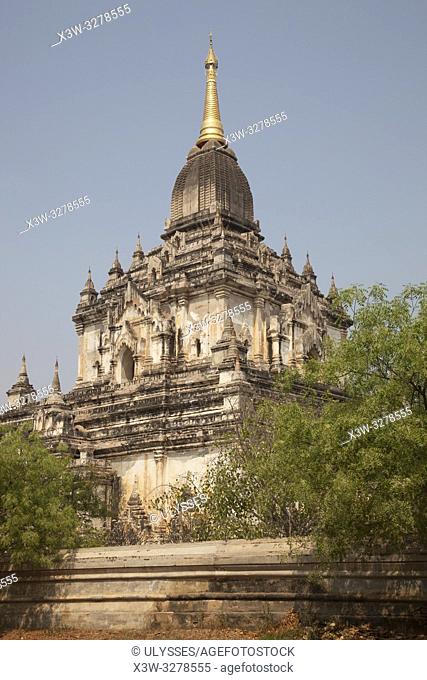Gawdawpalin temple, Old Bagan village area, Mandalay region, Myanmar, Asia