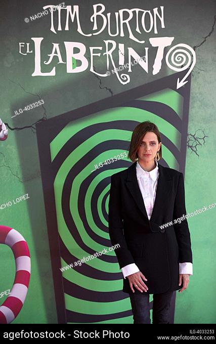 Macarena Gomez attends to ""Tim Burton. El Laberinto"" opening exhibition at the Espacio Ibercaja Delicias photocall on September 28, 2022 in Madrid, Spain