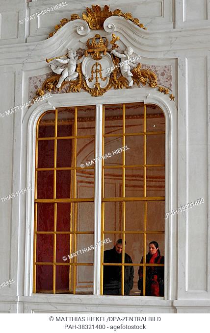 People visit the Hubertusburg palace in Wermsdorf, Germany, 21 March 2013. At the palace, the peace treaty from 1763 was signed which ended the Seven Years' War