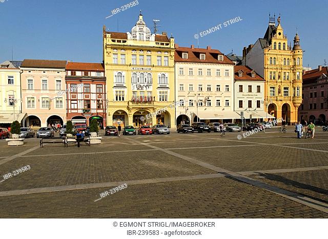 Historic old town of Ceske Budejovice, Budweis, Budvar, Bohemia, Czech Republic