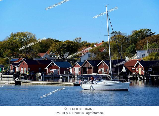 Sweden, Vastra Gotaland, Koster Islands, the Koster sound at Vastra bryggan on Nordkoster island