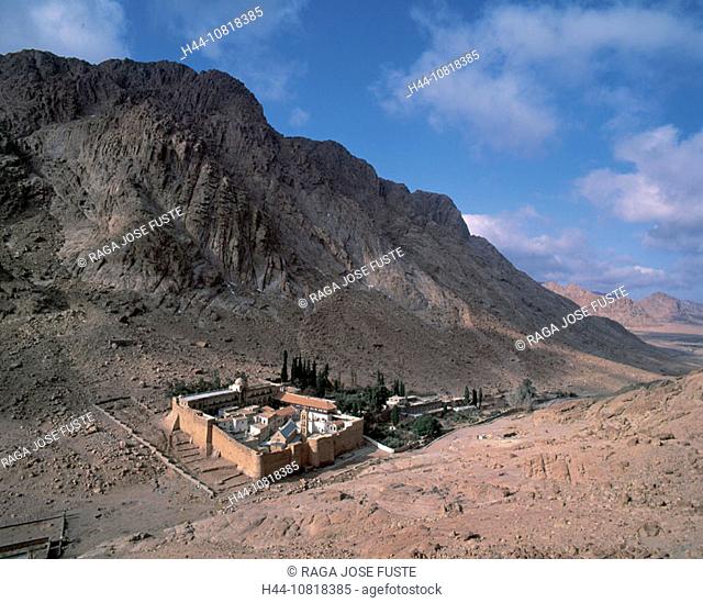 Egypt, North Africa, Sinai, Monastery of St Catherine, cloister, orthodox, UNESCO, world cultural heritage, scenery, l