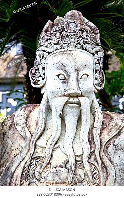 beard in the temple bangkok asia  tree