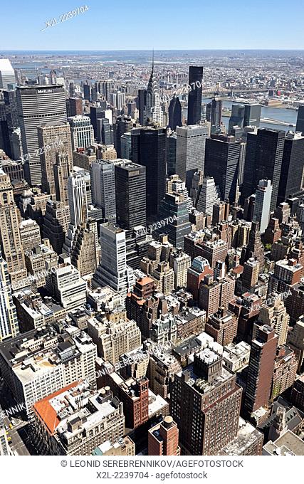 Elevated view of Manhattan. New York, USA