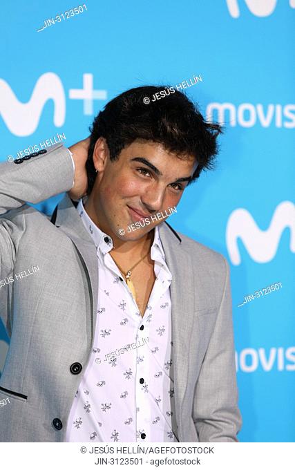 Oscar Casas, Spanish actor. The Upfront of Movistar + has been inaugurated with a blue carpet through which the main protagonists of the contents of the...