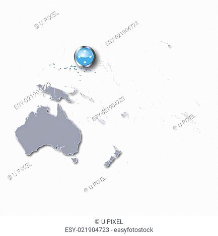 Pazifikkarte mit Mikronesien