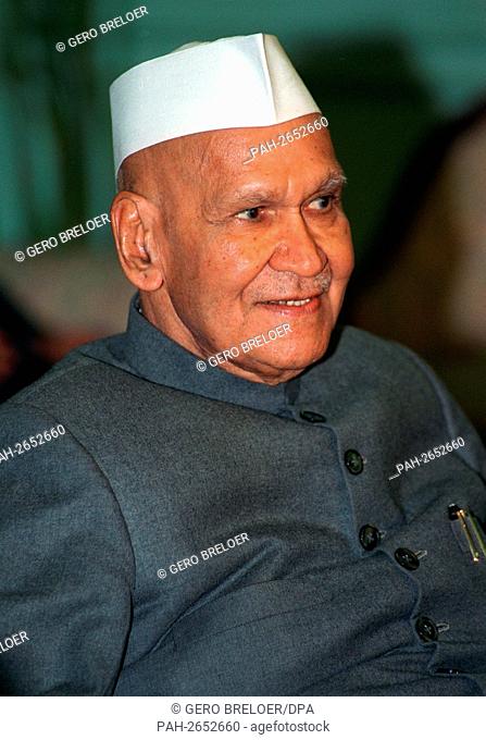 Shankar Dayal Sharma, president of the Indian Republic, pictured on 23rd January 1997, New Delhi. | usage worldwide. - Neu Delhi/India