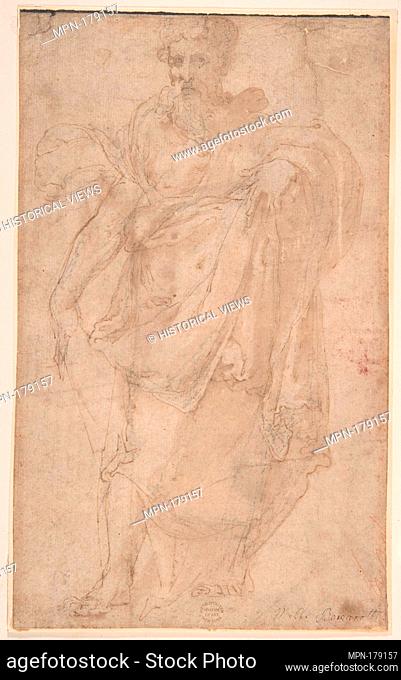 Figure of a Prophet. Artist: Anonymous, Italian, 16th century (Italian, active Central Italy, ca. 1550-1580); Date: 16th century; Medium: Pen and brown ink