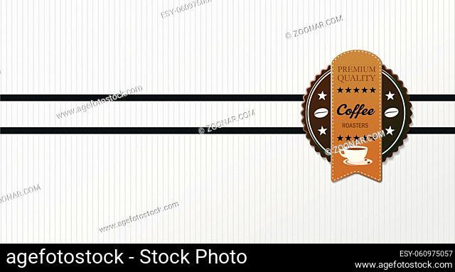 Four coffee labels with text. Eps 10 vector file