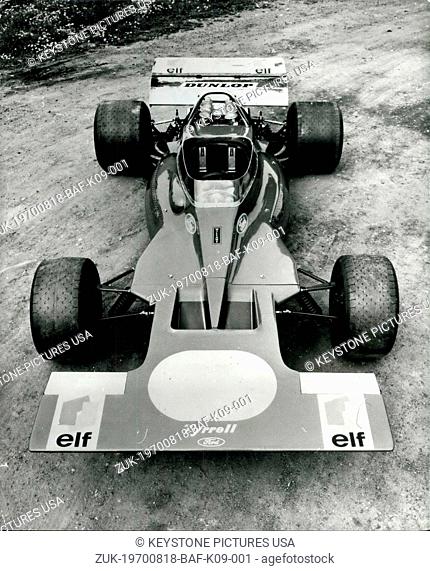 Aug. 18, 1970 - New cAR fR Jackie Stewart At Oulton: World Champion driver Jackie Stewart is to have a new Formula One car for this year's remaining four...