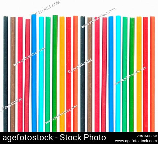 Set of color pencils isolated on white