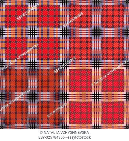 Four seamless checkered vector patterns with different tinctures