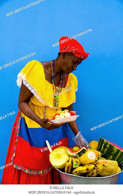 Female fruit seller, Cartagena de Indias, Colombia