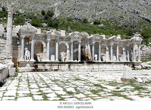 Antoninus Fountain of Sagalassos in Isparta, Turkey