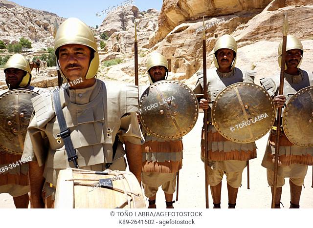 'Roman soldiers'. Petra. New 7 Wonders of the World. Jordan
