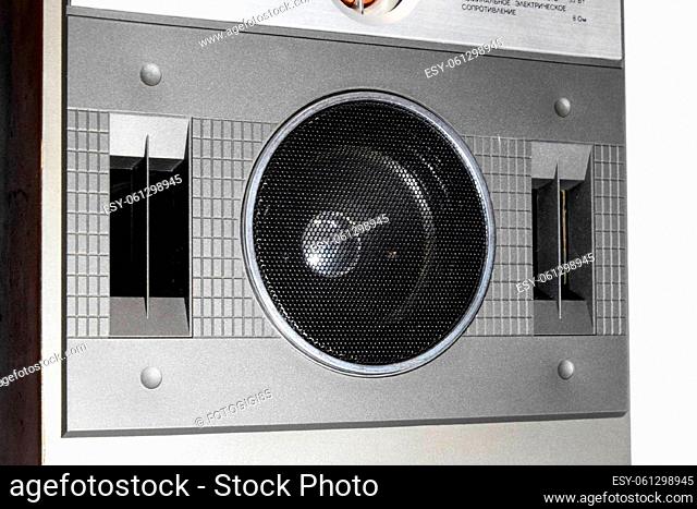 Music speaker on speaker. The speaker system is vintage