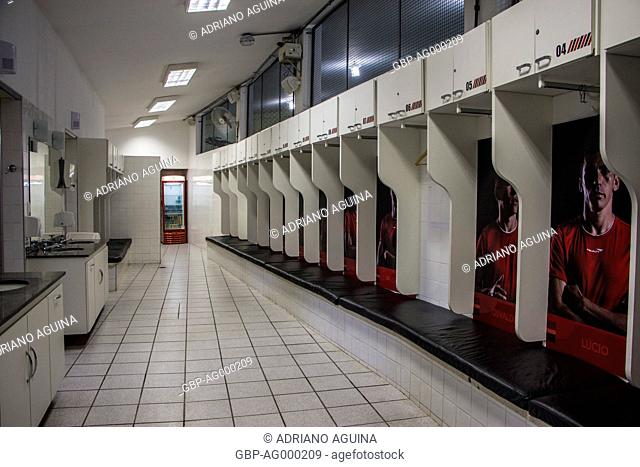 Locker rooms, the Morumbi Stadium, Capital, São Paulo, Brazil