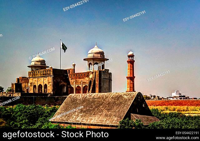 Panorama view of Lahore fort, Punjab, Pakistan