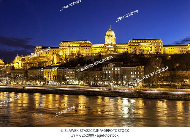 Evening at Buda Castle in Budapest, Hungary