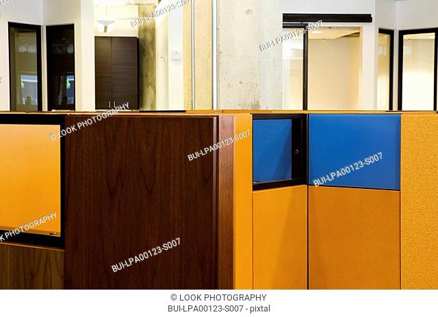 Detail of modern office cubicles