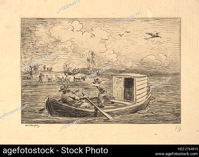Calling to Shore, 1861. Creator: Charles Francois Daubigny