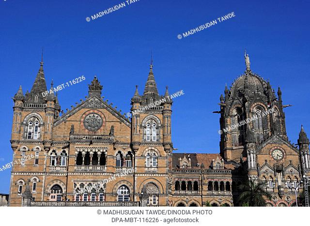 Chhatrapati Shivaji Terminus (formerly Victoria Terminus) Victorian gothic revival architecture blended with Indian traditional architecture built between 1878...