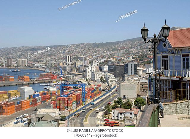 Harbor, Valparaiso, Chile (Historic Quarter of the Seaport City of Valparaíso is a Unesco World Heritage site)