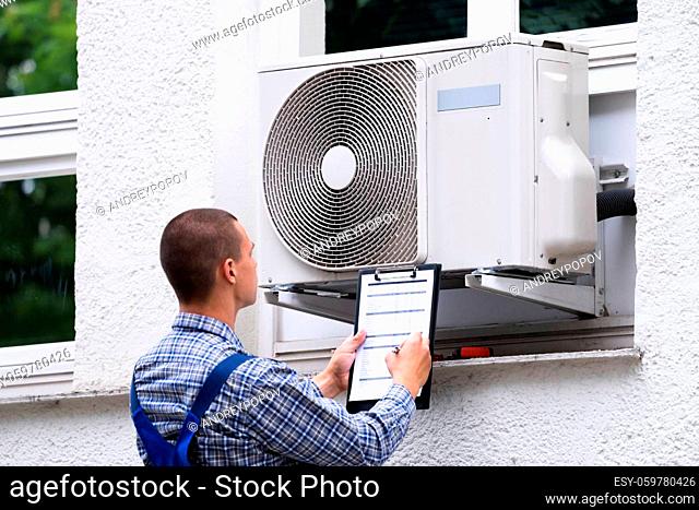 Air Condition Appliance Compressor Inspection Check Outside