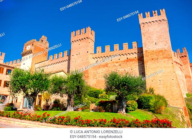 Gradara village fortified walls - Pesaro province - Marche - Italian landmark
