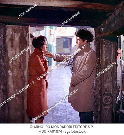 Brazilian actress Florinda Bolkan (Florinda Soares Bulcao) and American actor Tony Musante (Anthony Peter Musante) looking into each other eyes in a scene from...