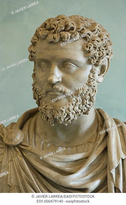 Bust of Marcus Aurelius in the Palazzo dei Conservatori, Capitoline Museum. Rome. Italy
