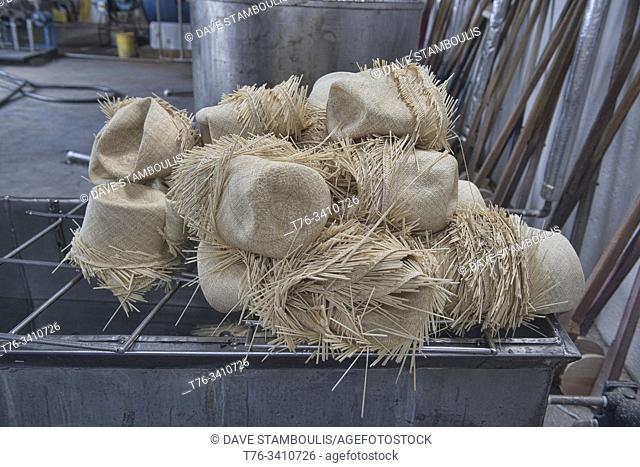 Scenes from a Panama hat (paja toquilla) factory in Cuenca, Ecuador