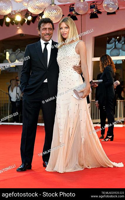 Adriano Giannini, Gaia Trussardi during 'The Ties' premiere and Golden Lion for Lifetime Achievement Ceremony, 77th Venice International Film Festival