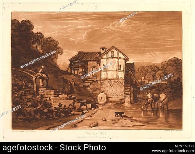 Water Mill (Liber Studiorum, part VIII, plate 37). Artist: Designed and etched by Joseph Mallord William Turner (British