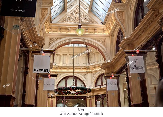 The Block Arcade, a decent and iconic retail precinct at downtown Melbourne since 1892, city centre of Melbourne, Victoria, Australia